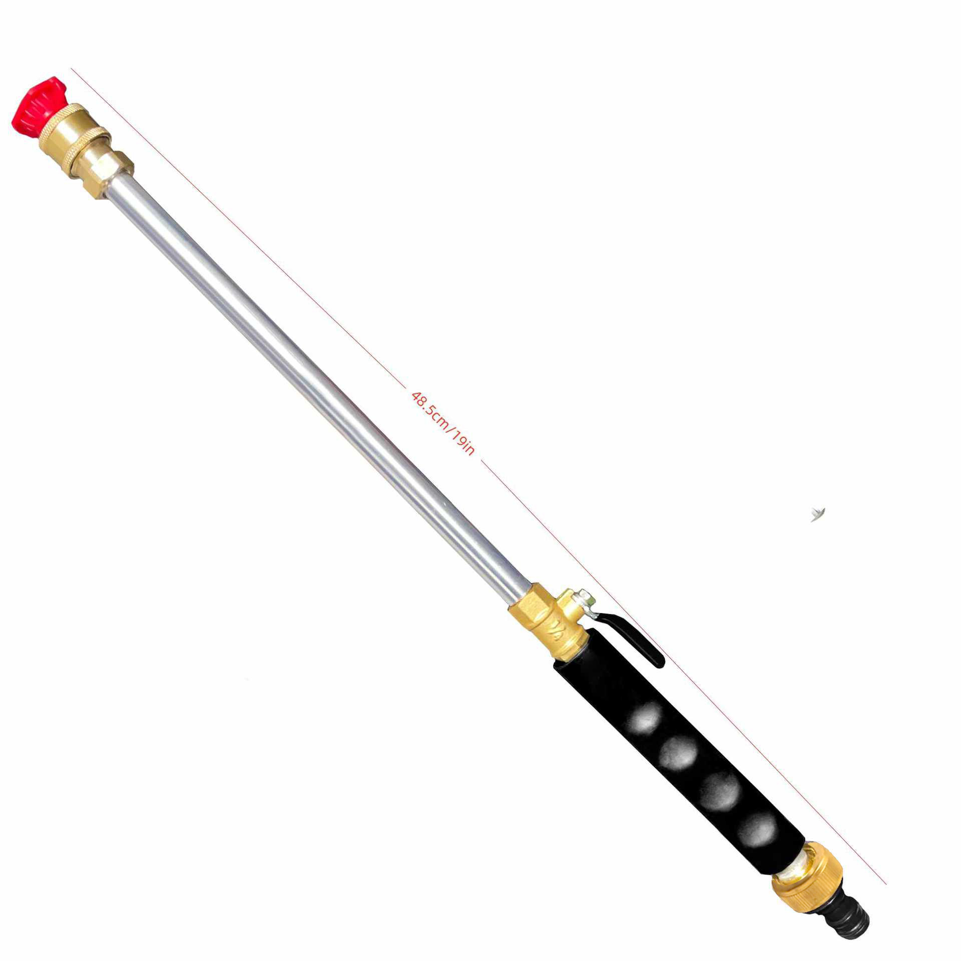 Grey High Pressure Washer Gun with 2 Spray Nozzles 19inch Long Wand Metal Garden Hose Sprayer for Car Wash Window Cleaning and Watering - Image 7