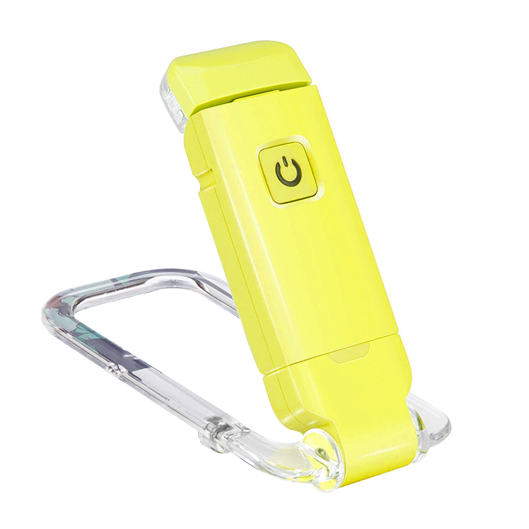 2-PCS Yellow Mini USB Rechargeable LED Book Light Eye Protection Reading Lamp with Adjustable Clip and Brightness for Kids Students Travel - Image 1