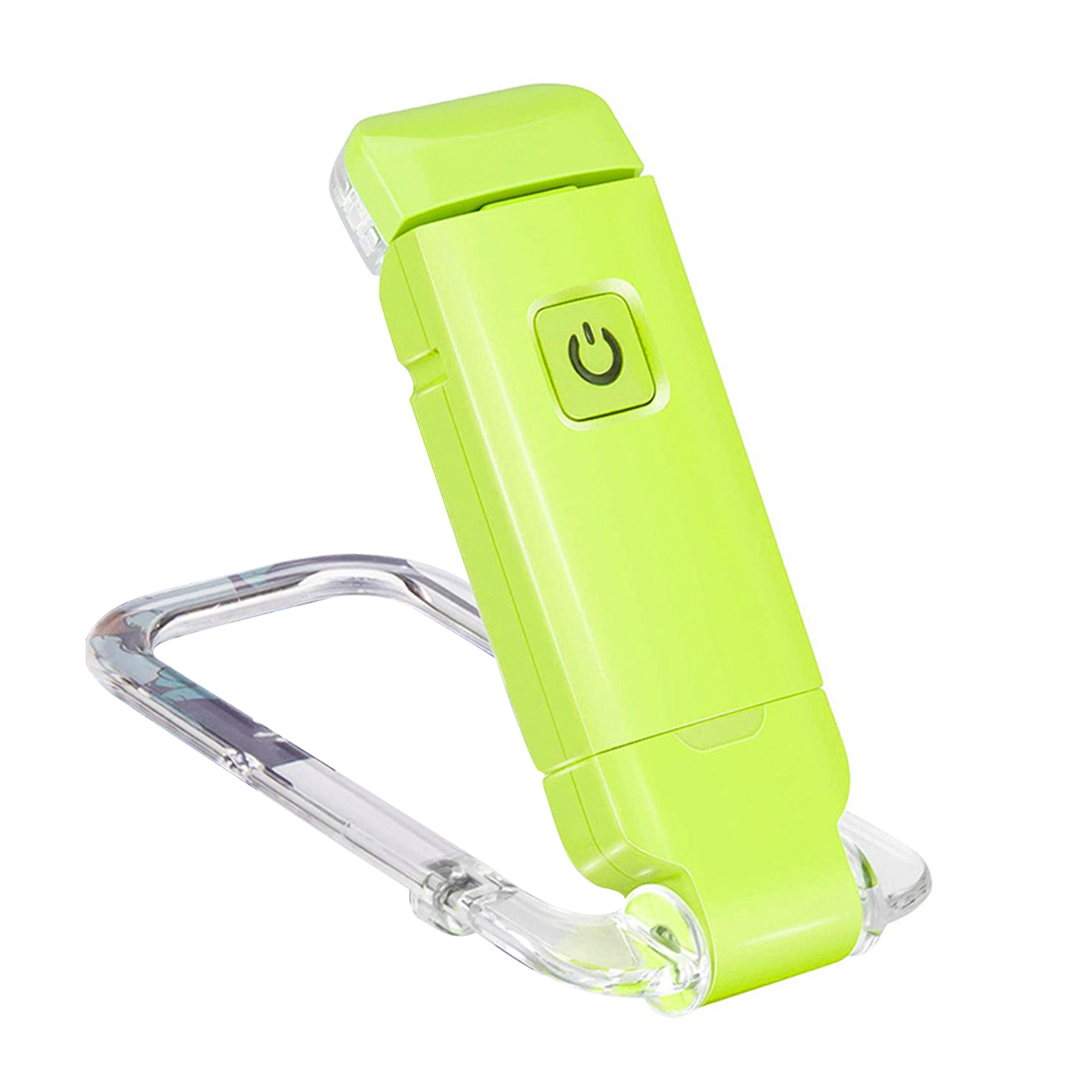 2-PCS Green Mini USB Rechargeable LED Book Light Eye Protection Reading Lamp with Adjustable Clip and Brightness for Kids Students Travel - Image 1