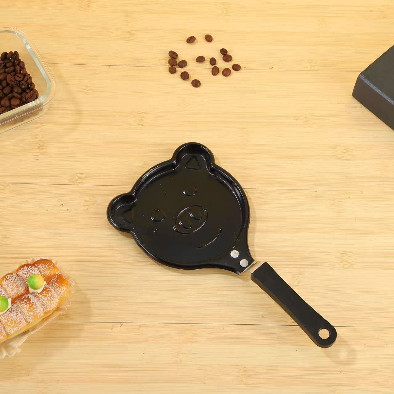 2-PCS Mini Non-Stick Egg Frying Pan Cartoon Shaped Omelette Cooker Mould for Breakfast Pancakes and Creative Cooking(pig) - Image 1