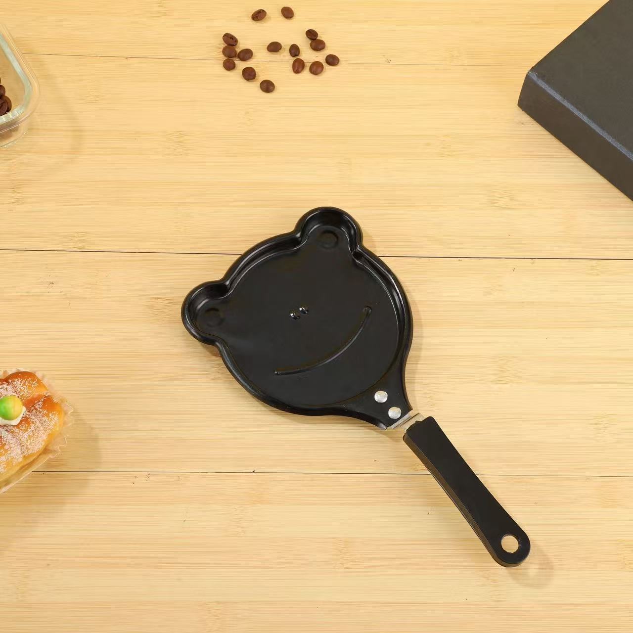 2-PCS Mini Non-Stick Egg Frying Pan Cartoon Shaped Omelette Cooker Mould for Breakfast Pancakes and Creative Cooking(Frog) - Image 1