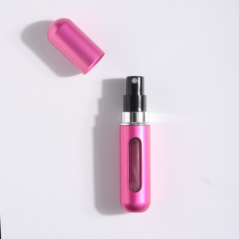 5-Pcs Rose red 5ml Refillable Perfume Atomizer Portable Bottom Fill Travel Spray Bottle for Fragrance and Aftershave Australian Travel Essential - Image 1