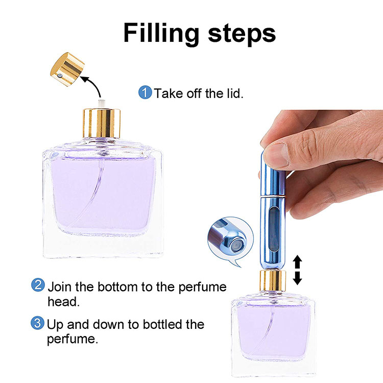 5-Pcs Rose red 5ml Refillable Perfume Atomizer Portable Bottom Fill Travel Spray Bottle for Fragrance and Aftershave Australian Travel Essential - Image 4