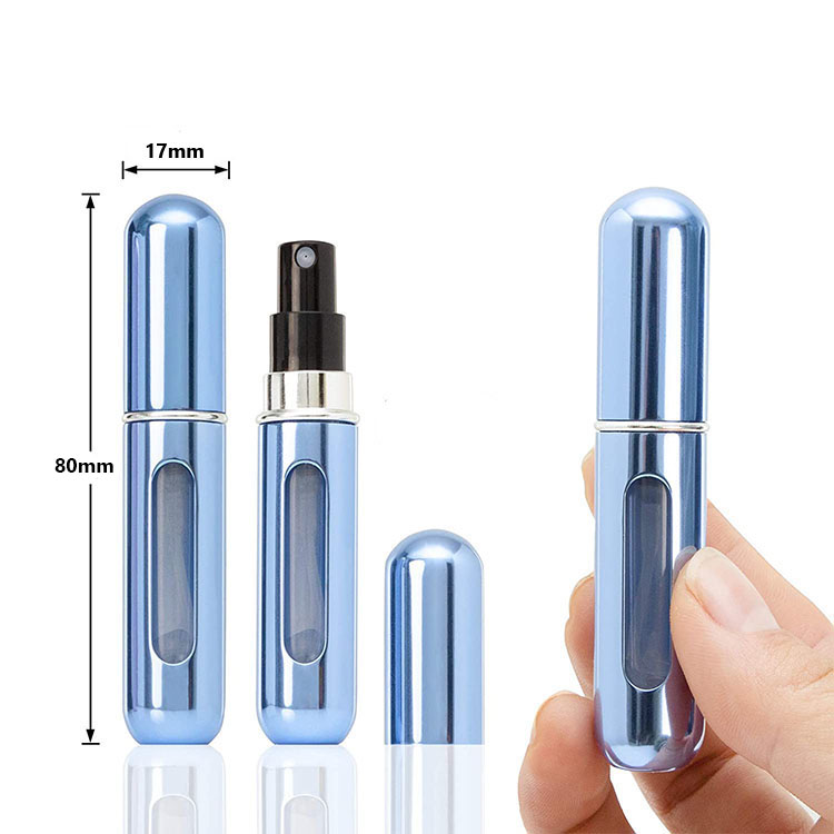 5-Pcs Green 5ml Refillable Perfume Atomizer Portable Bottom Fill Travel Spray Bottle for Fragrance and Aftershave Australian Travel Essential - Image 2