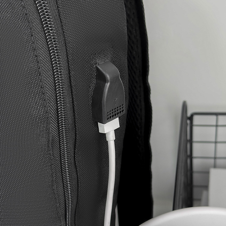 Black Large Capacity Laptop Backpack Water Resistant Travel Daypack with USB Charging Port for University High School Students and Commuters Black - Image 2