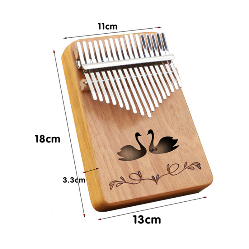 Retro forest deer 17 Key Kalimba Thumb Piano Solid Wood Portable Finger Piano for Beginners and Music Lovers Includes Tuning Kit and Bag for Australian Lifestyle(Hand care style) - Image 3