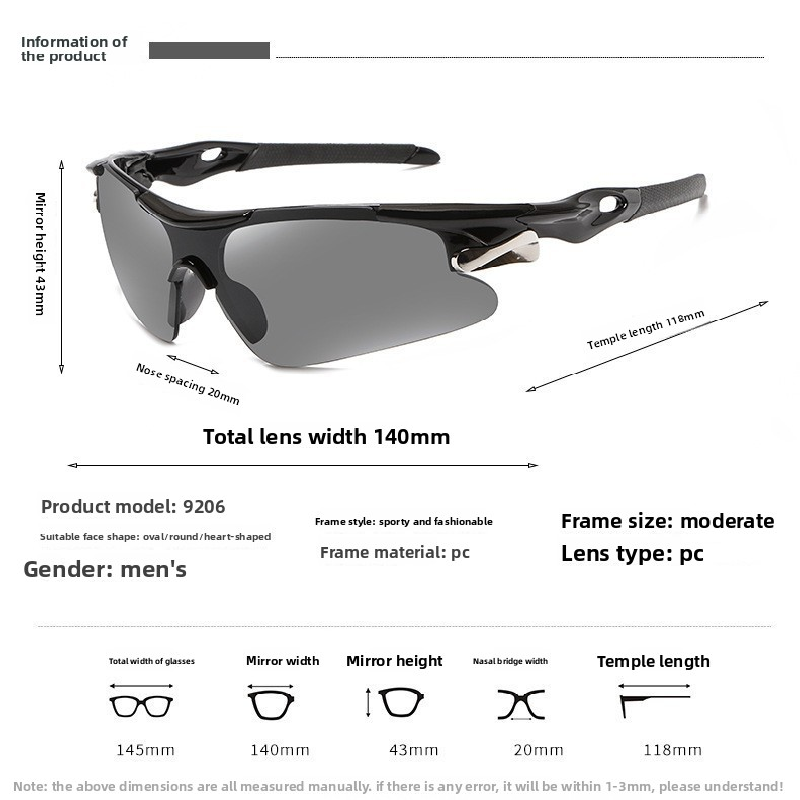 2-PCS Bright black frame with grey lenses Men's Sports Cycling Sunglasses Windproof PC Frame Wrap Around Design for Riding Fishing Running Reliable Outdoor Protection Australian Style - Image 6