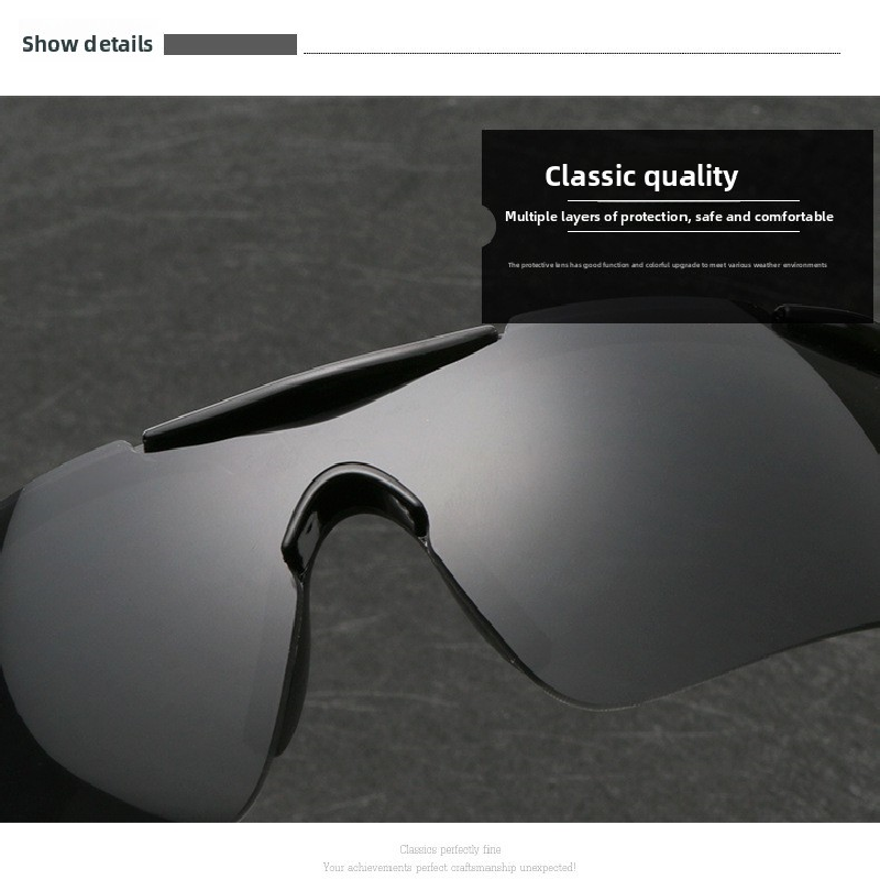 2-PCS Bright black frame with blue mercury Men's Sports Cycling Sunglasses Windproof PC Frame Wrap Around Design for Riding Fishing Running Reliable Outdoor Protection Australian Style - Image 4