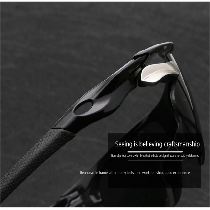 2-PCS Bright black frame with white mercury Men's Sports Cycling Sunglasses Windproof PC Frame Wrap Around Design for Riding Fishing Running Reliable Outdoor Protection Australian Style - Image 2