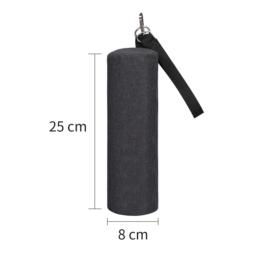 Black Insulated Golf Beer Cooler Bag Cylindrical Tube Design with PEVA Lining 25cm Portable Crossbody Shoulder Strap for Australian Golf and BBQs - Image 1