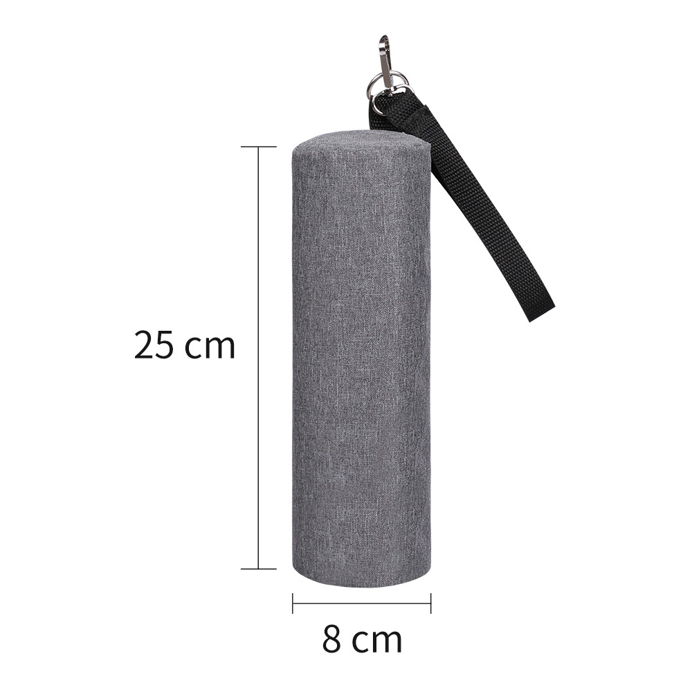 Grey Insulated Golf Beer Cooler Bag Cylindrical Tube Design with PEVA Lining 25cm Portable Crossbody Shoulder Strap for Australian Golf and BBQs - Image 1