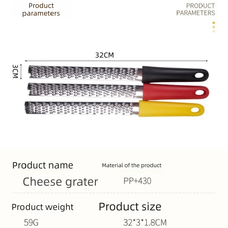 3-PCS Black Stainless Steel Lemon Zester and Cheese Grater 32cm Long Multi-functional Kitchen Grater for Citrus Ginger and Chocolate Australian Home Cooking - Image 5