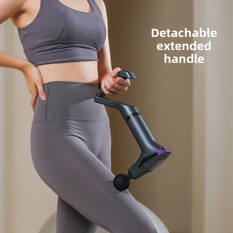Dark grey Professional Massage Gun with Extension Handle and Back Strap 12 Speeds Deep Tissue Muscle Relief for Home Gym and Australian Athletes - Image 3