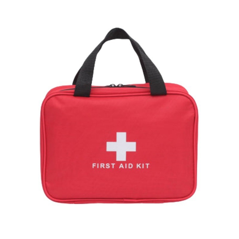 Large Empty First Aid Kit Bag Waterproof Nylon Emergency Medical Storage Case Portable Organiser for Home Car Camping Travel 26cm Red - Image 1