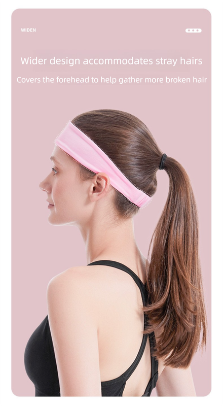 2 Pack Sports Headband with Silicone Sweat Guide Non-Slip Moisture Wicking Hair Band for Running Yoga Gym Fitness Quick Dry Breathable (Blue & Grey) - Image 2