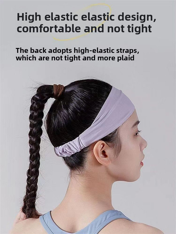 2 Pack Sports Headband with Silicone Sweat Guide Non-Slip Moisture Wicking Hair Band for Running Yoga Gym Fitness Quick Dry Breathable (Blue & Grey) - Image 3