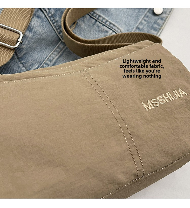 Women's Nylon Crossbody Bag Multi-Pocket Water Resistant Shoulder Messenger Handbag Lightweight Casual Satchel with Adjustable Wide Strap for Travel and Daily Use Black - Image 7