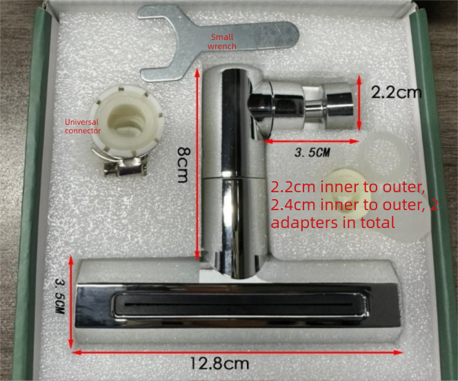 Waterfall Kitchen Tap Extender 4 Spray Modes 360 Swivel Faucet Aerator Flying Rain Nozzle High Pressure Sink Attachment Universal Fit Chrome Finish - Image 1