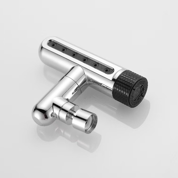 Universal Kitchen Tap Extender 6 Spray Modes with Waterfall Effect 360 Degree Swivel Faucet Aerator Head Anti-Splash Nozzle Attachment Brass Interface for Sink Washing Up - Image 5