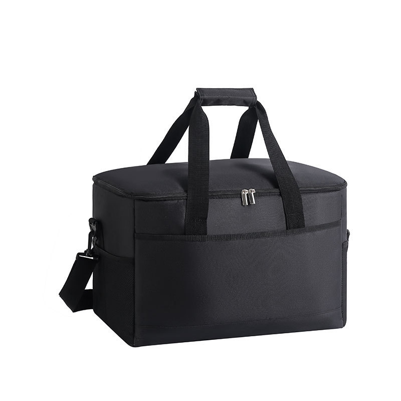 Large 35L Insulated Cooler Bag Soft Sided Leakproof Thermal Tote for Camping Beach Picnic BBQ Heavy Duty Grocery Carrier Black - Image 1