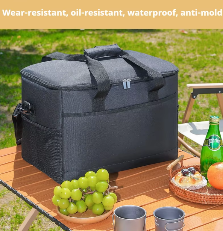 Large 35L Insulated Cooler Bag Soft Sided Leakproof Thermal Tote for Camping Beach Picnic BBQ Heavy Duty Grocery Carrier Navy Blue - Image 5