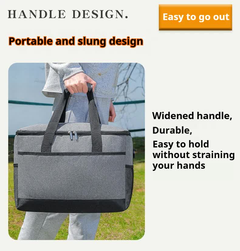 Small Insulated Lunch Bag 10L Cooler Tote Box with Shoulder Strap Leakproof Thermal Meal Prep Carrier for Work School Picnic Black - Image 7