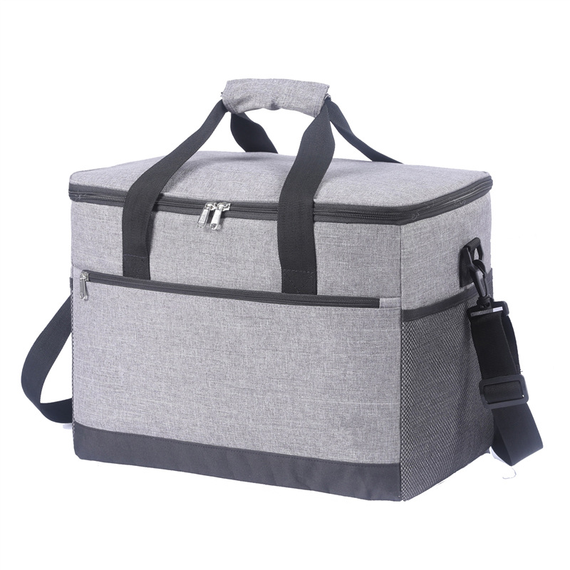 Large 18L Insulated Cooler Bag - Leakproof Thermal Lunch Tote with Shoulder Strap - Heavy Duty Grey Picnic Box for Beach, Camping & Work - Image 1