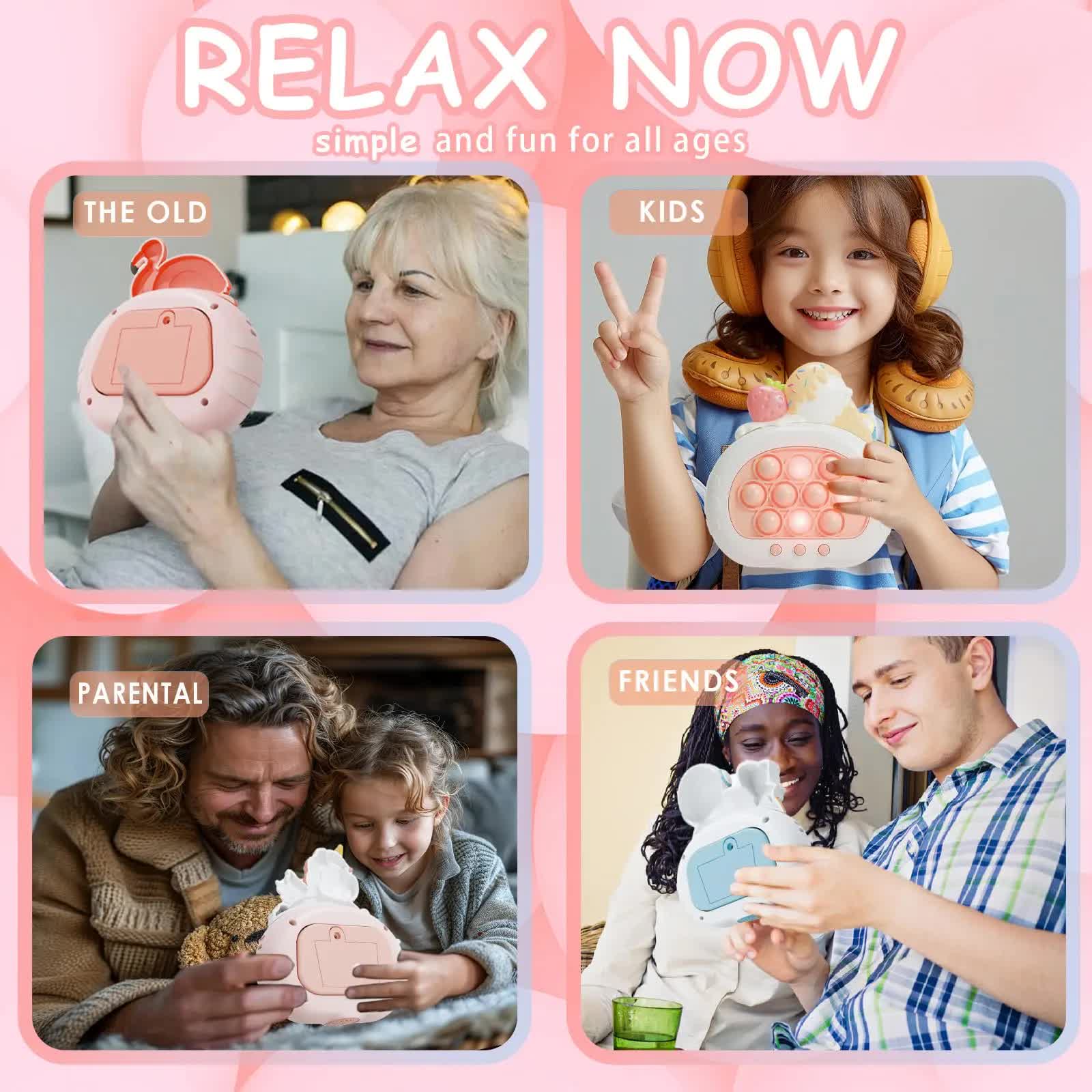 Electronic Fast Push Pop Game - Flamingo Fidget Console with Lights & Sound - 4 Modes Memory & Speed Challenge - Interactive Sensory Toy for Kids 3+ & Travel - Image 6