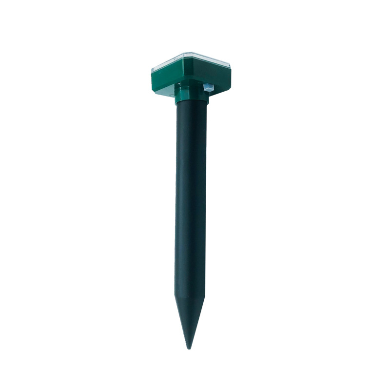 Solar-Powered Sonic Snake and Rodent Repeller Ground Stake - Outdoor Waterproof Ground Vibration Pest Deterrent Device - Ultrasonic Control for Moles, Voles, and House Mice - Garden Lawn Protection - Green Square Top Model - Image 1