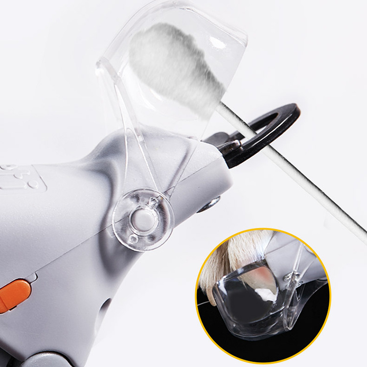 Illuminated Pet Nail Clippers with LED Light & Magnifier - Safety Claw Trimmer for Dogs & Cats - Lightweight Plastic Handle - Grey/Orange in Retail Box - Image 5