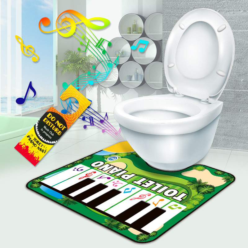 Green Electronic Toilet Piano Mat - Musical Potty Keyboard with Golf Theme - Funny Novelty Gag Gift for Kids & Adults - Waterproof & Non-Slip - Fits Standard Toilets - Image 2