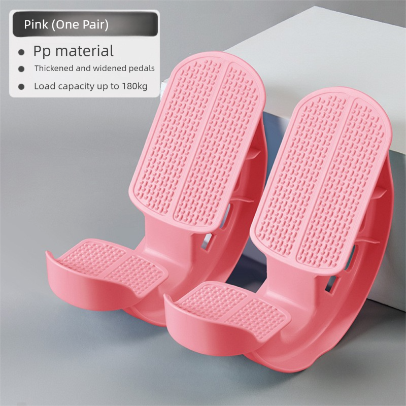 2 PCS Foot Rocker Calf Stretcher - Ankle & Lower Leg Stretching Board for Plantar Fasciitis & Achilles Relief - Anti-Slip Balance Wedge for Home & Office - Heavy Duty Pink - Image 1