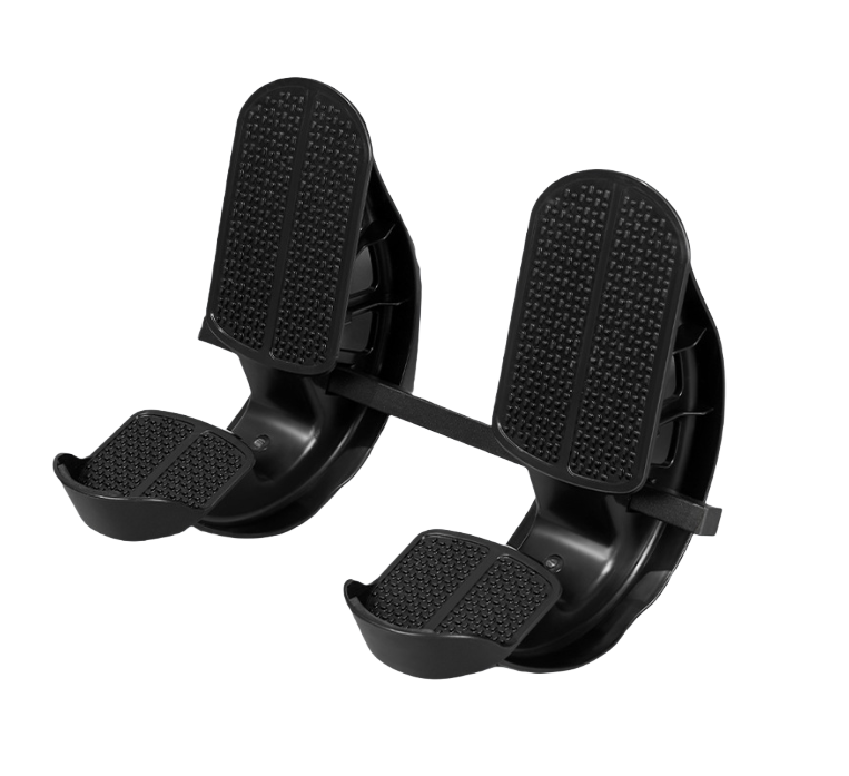 2 PCS Dual Foot Rocker with Connecting Bar - Calf & Ankle Stretcher System for Plantar Fasciitis Relief - Linked Incline Board with Stabiliser Axis - Heavy Duty Black - Image 1