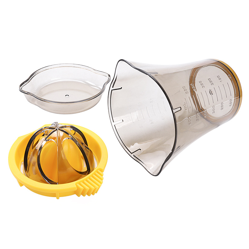 Manual Citrus Juicer & Hand Squeezer - 600ml Measuring Cup with Dual Reamer for Lemons & Oranges - Non-Slip Portable Fruit Press for Kitchen & Camping - Image 7