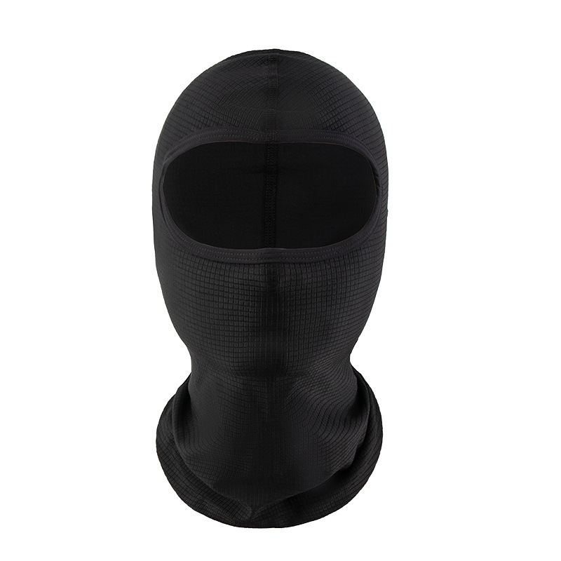 Cooling Grid Mesh Balaclava Face Mask - Breathable Helmet Liner for Motorcycling & Cycling - Quick Dry Sun Protection & Moisture Wicking - Black - Image 1