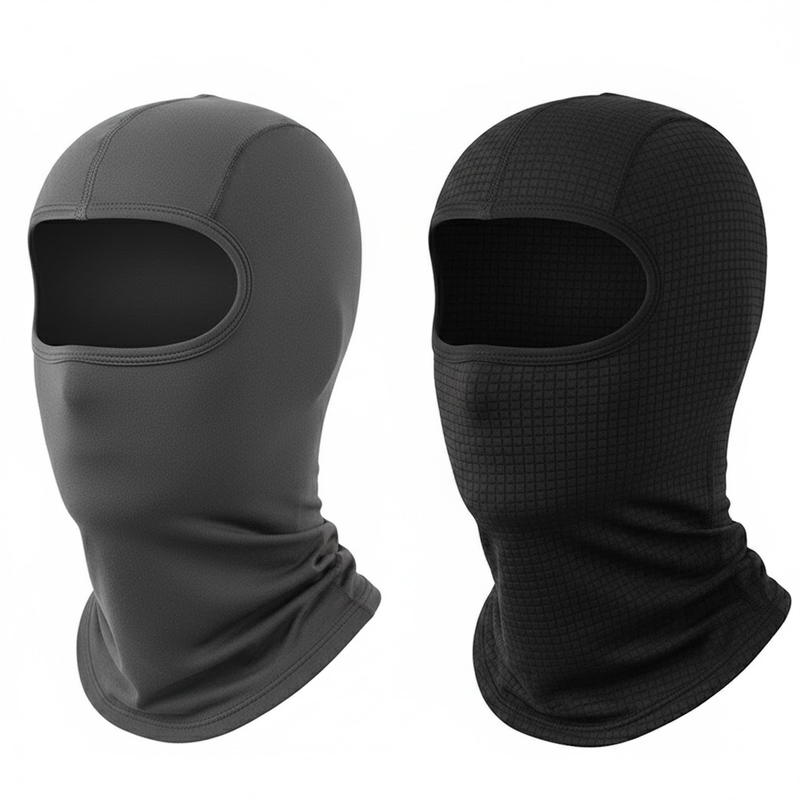 2 PCS Cooling Balaclava Face Mask (Grey & Black) - Breathable Ice Silk & Mesh Helmet Liner for Motorcycling & Cycling - UPF Sun Protection Quick Dry - Image 1