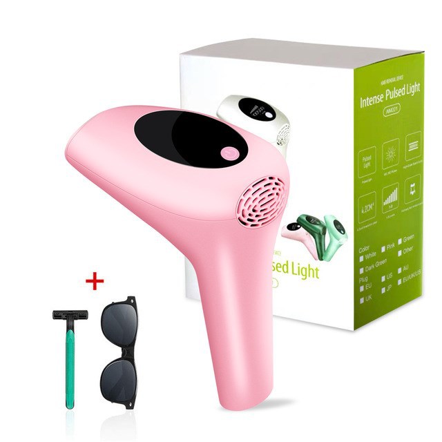 IPL Laser Hair Removal Handset for Women & Men - 900,000 Flashes Home Use Hair Remover Device for Face Body Bikini & Underarms - Painless & Effective Reduction - AU Plug Pink - Image 1