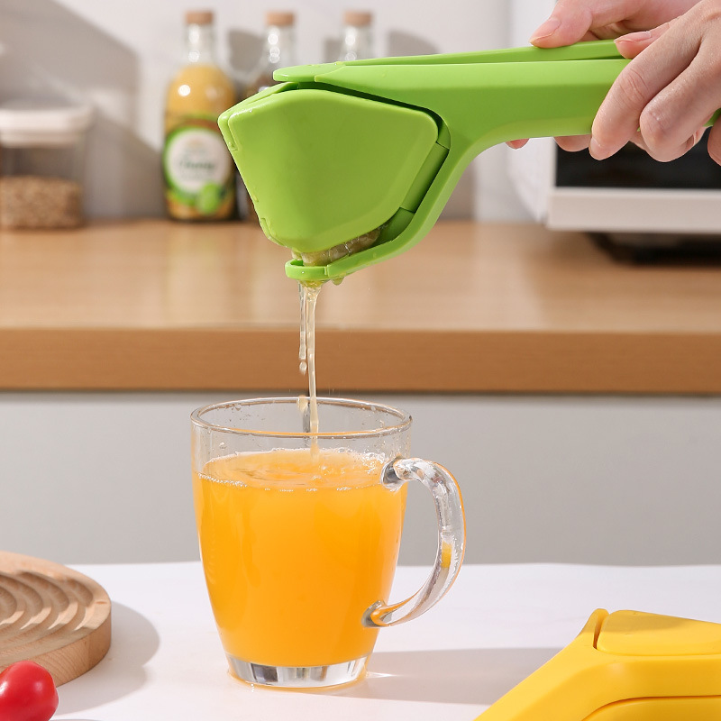 Foldable Manual Lemon Squeezer & Citrus Juicer - Portable Handheld Fruit Press for Fresh Orange & Lime Juice - Space Saving Kitchen Tool - Green - Image 1