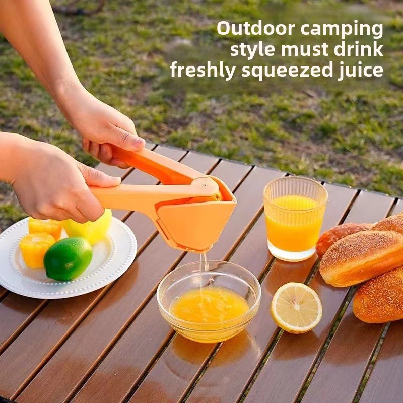 Foldable Manual Lemon Squeezer & Citrus Juicer - Portable Handheld Fruit Press for Fresh Orange & Lime Juice - Space Saving Kitchen Tool - Yellow - Image 5