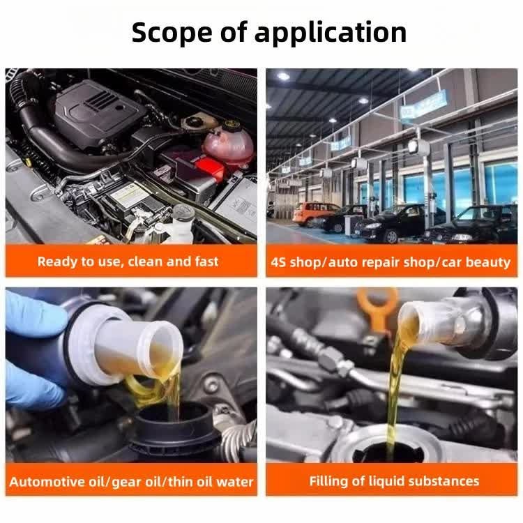 200ml Fluid Extractor & Transfer Pump - Manual Oil Syringe with Extension Tubes for Automotive Brake, Gear & Power Steering Fluids - Heavy Duty Suction Tool - Image 6