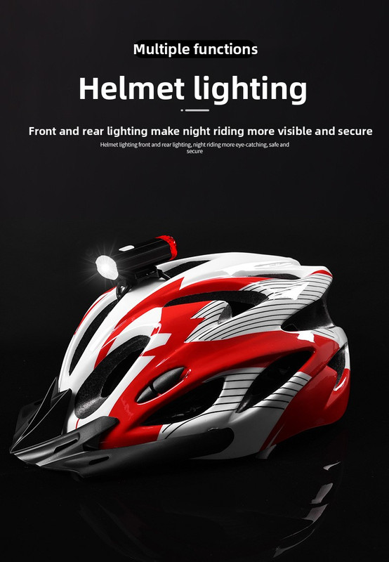 USB Rechargeable Mini Bike Light Front & Rear Combo - 150 Lumen LED High Brightness Safety Lamp for Cycling - IPX8 Waterproof Aluminium Helmet & Handlebar Light - Black - Image 7