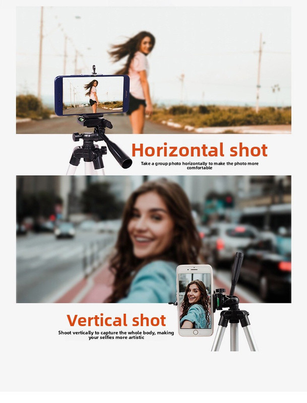 3120 Black Camera & Phone Tripod Stand - 110cm Lightweight Aluminium Portable Travel Mount with 3-Way Head & Universal Smartphone Holder - Adjustable Vlogging Gear - Black - Image 8