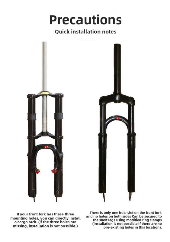 Aluminium Alloy Bicycle Front Rack Carrier Heavy Duty Fork Mount Cargo Shelf for MTB Mountain Bike Disc and V-Brake Touring Black - Image 2