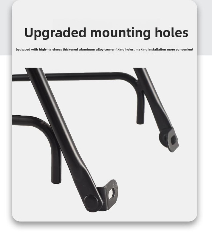 Aluminium Alloy Bicycle Front Rack Carrier Heavy Duty Fork Mount Cargo Shelf for MTB Mountain Bike Disc and V-Brake Touring Black - Image 5