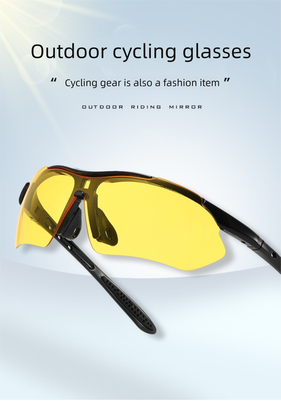 3 PCS Outdoor Cycling Sunglasses Set Black Frame Sports Glasses Silver Gold and Light Colorful Mirror Lenses UV Protection Unisex Running Fishing - Image 2
