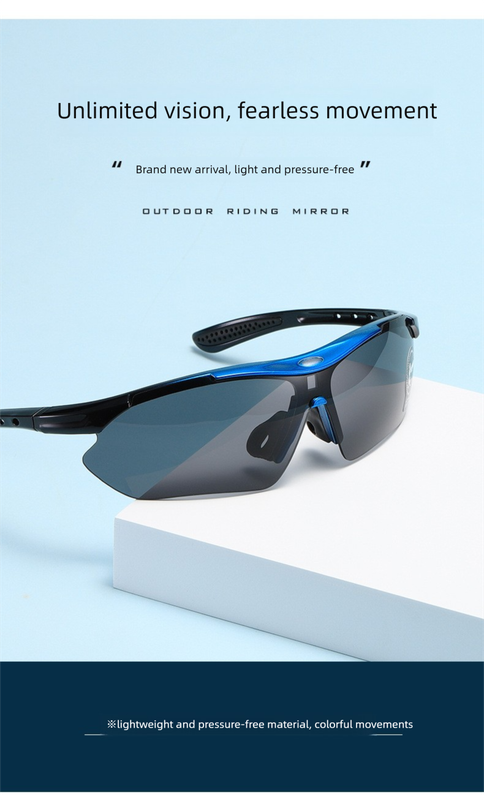 3 PCS Outdoor Cycling Sunglasses Set Black Frame Sports Glasses Silver Gold and Light Colorful Mirror Lenses UV Protection Unisex Running Fishing - Image 4