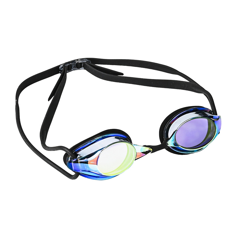 Black Swimming Goggles Mirrored Anti-Fog UV Protection Waterproof HD Silicone Seal Swim Glasses for Men Women Training Racing - Image 1