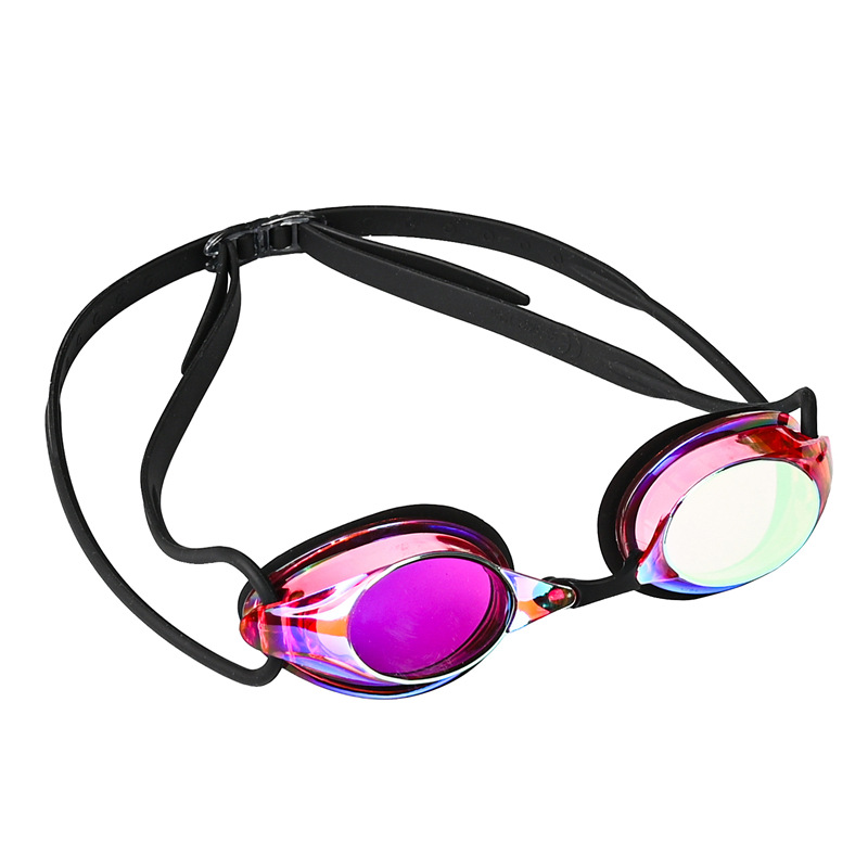 Purple Swimming Goggles Mirrored Anti-Fog UV Protection Waterproof HD Silicone Seal Swim Glasses for Men Women Training Racing - Image 1