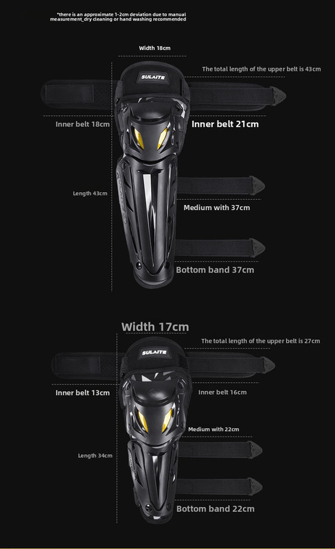 SULAITE Motorcycle Elbow Pads Motocross Arm Guards Hard Shell Protective Gear Quick Release Adjustable Strap for Dirt Bike Racing Black - Image 4