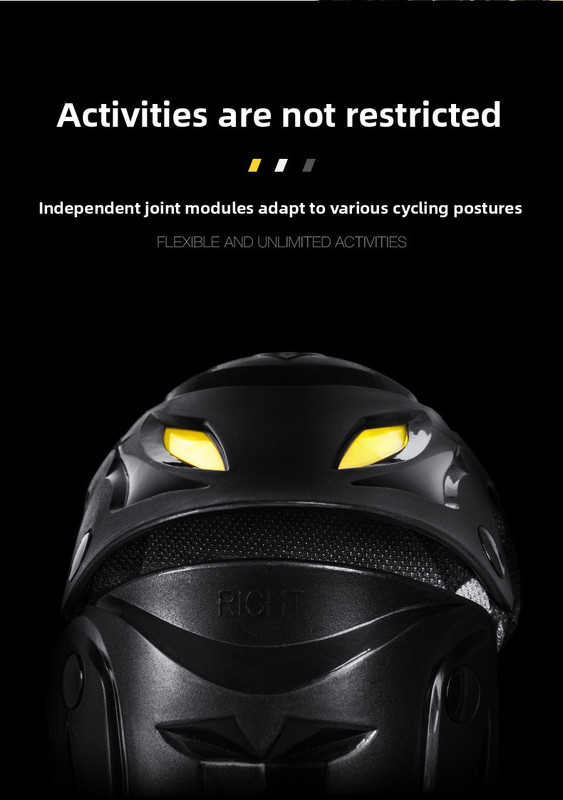 4 Piece Motorcycle Protective Gear Set Knee Pads and Elbow Guards Motocross Shin Armour Quick Release Hard Shell Adjustable Black - Image 8